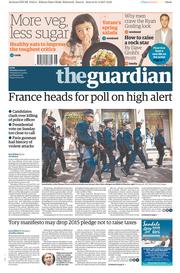 The Guardian (UK) Newspaper Front Page for 22 April 2017