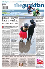 The Guardian (UK) Newspaper Front Page for 22 June 2012