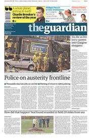 The Guardian Newspaper Front Page (UK) for 23 December 2014