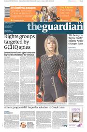 The Guardian (UK) Newspaper Front Page for 23 June 2015