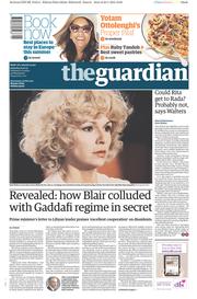 The Guardian Newspaper Front Page (UK) for 24 January 2015