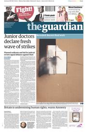 The Guardian (UK) Newspaper Front Page for 24 February 2016