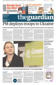 The Guardian Newspaper Front Page (UK) for 25 February 2015