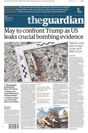 The Guardian (UK) Newspaper Front Page for 25 May 2017