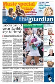 The Guardian Newspaper Front Page (UK) for 25 June 2011