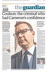 The Guardian Newspaper Front Page (UK) for 25 June 2014