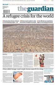 The Guardian Newspaper Front Page (UK) for 25 July 2013