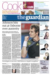 The Guardian (UK) Newspaper Front Page for 26 January 2013