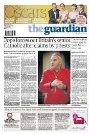 The Guardian Newspaper Front Page (UK) for 26 February 2013