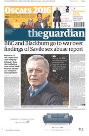The Guardian (UK) Newspaper Front Page for 26 February 2016