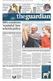The Guardian (UK) Newspaper Front Page for 26 April 2017