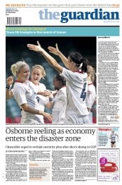 The Guardian Newspaper Front Page (UK) for 26 July 2012