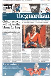 The Guardian (UK) Newspaper Front Page for 26 August 2015