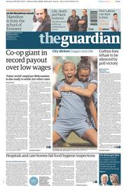 The Guardian (UK) Newspaper Front Page for 26 September 2016