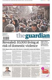 The Guardian Newspaper Front Page (UK) for 27 February 2014