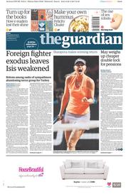 The Guardian (UK) Newspaper Front Page for 27 April 2017