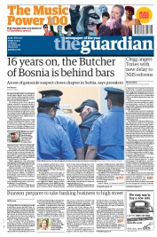 The Guardian (UK) Newspaper Front Page for 27 May 2011