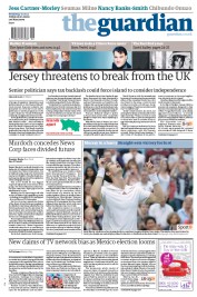 The Guardian (UK) Newspaper Front Page for 27 June 2012