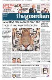 The Guardian (UK) Newspaper Front Page for 27 September 2016
