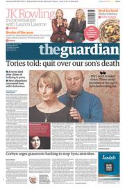 The Guardian (UK) Newspaper Front Page for 28 November 2015