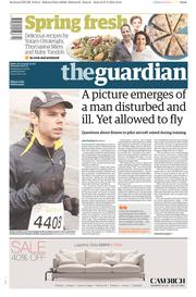 The Guardian Newspaper Front Page (UK) for 28 March 2015