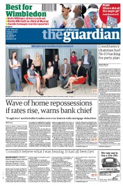 The Guardian Newspaper Front Page (UK) for 28 June 2011