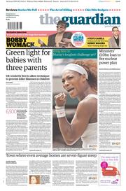 The Guardian Newspaper Front Page (UK) for 28 June 2013