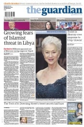 The Guardian Newspaper Front Page (UK) for 29 April 2013