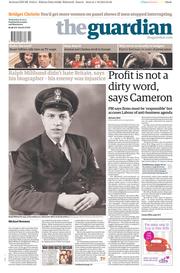 The Guardian Newspaper Front Page (UK) for 2 October 2013