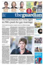 The Guardian (UK) Newspaper Front Page for 2 February 2013