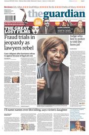 The Guardian Newspaper Front Page (UK) for 2 May 2014