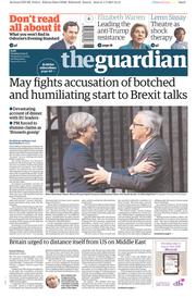 The Guardian (UK) Newspaper Front Page for 2 May 2017