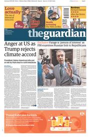 The Guardian (UK) Newspaper Front Page for 2 June 2017