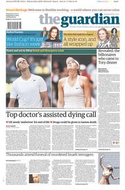 The Guardian Newspaper Front Page (UK) for 2 July 2014
