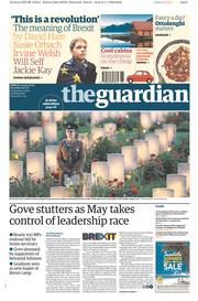 The Guardian (UK) Newspaper Front Page for 2 July 2016