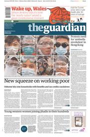 The Guardian Newspaper Front Page (UK) for 30 September 2014