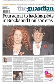 The Guardian Newspaper Front Page (UK) for 31 October 2013