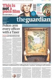 The Guardian Newspaper Front Page (UK) for 31 January 2015