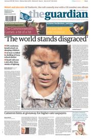The Guardian Newspaper Front Page (UK) for 31 July 2014