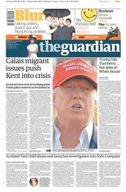 The Guardian Newspaper Front Page (UK) for 31 July 2015