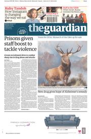 The Guardian (UK) Newspaper Front Page for 3 November 2016