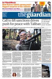 The Guardian Newspaper Front Page (UK) for 3 June 2011