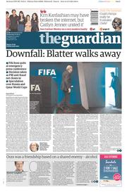 The Guardian Newspaper Front Page (UK) for 3 June 2015
