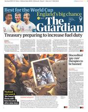 The Guardian (UK) Newspaper Front Page for 3 July 2018