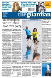 The Guardian (UK) Newspaper Front Page for 3 August 2011