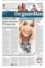 The Guardian (UK) Newspaper Front Page for 4 November 2015