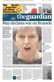 The Guardian (UK) Newspaper Front Page for 4 May 2017