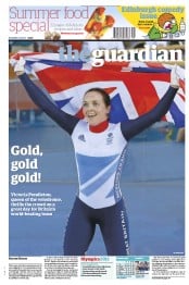 The Guardian (UK) Newspaper Front Page for 4 August 2012