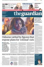 The Guardian (UK) Newspaper Front Page for 5 December 2014