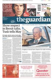 The Guardian (UK) Newspaper Front Page for 5 May 2017